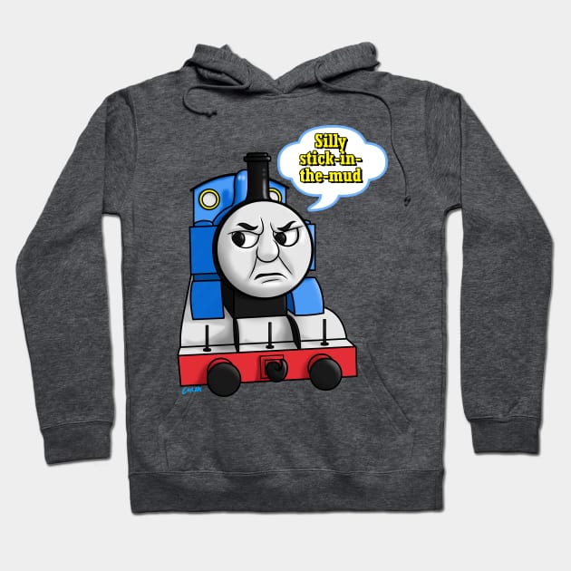 "Silly Stick-in-the-Mud" Thomas Hoodie by corzamoon